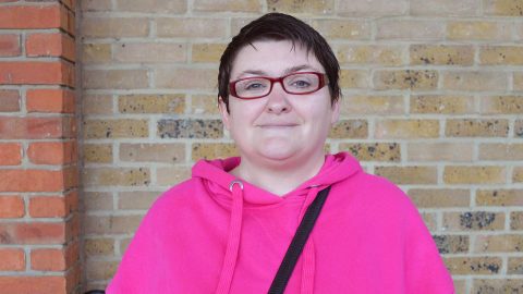 Woman wearing glasses